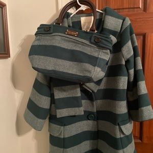 Coat and matching purse